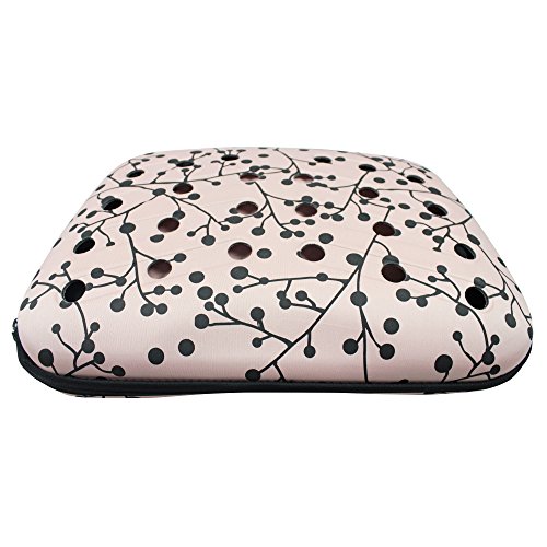 PET LIFE 'Narrow Shelled' Perforated Lightweight Collapsible Military Grade Fashion Designer Travel Pet Dog Carrier Crate, Pink, Black, One Size