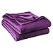 Bare Home Fleece Blanket - Twin/Twin Extra Long - Ultra-Soft Lightweight for Bed, Sofa, and Couch - Luxury Microplush - Cozy Warm Blanket (Twin/Twin XL, Plum)