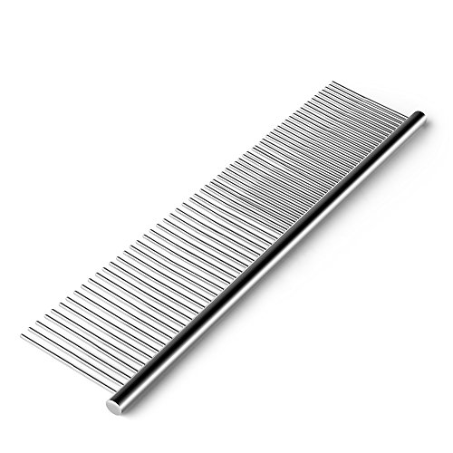 Flexzion pet grooming comb stainless steel cats dogs pu…