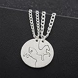 2PC Charm Animal Horse Necklaces Pendant Women Men Party Lover BFF Jewelry Gifts
