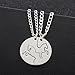 2PC Charm Animal Horse Necklaces Silver Coin Puzzle Pendant Women Men Party Chain Sweater Necklace Couple Lover BFF Jewelry