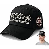 We The People Have Had Enough 1776 Star Badge Hat, Freedom Patriotic Baseball Cap for Men Women, Adjustable Unisex Dad Cap