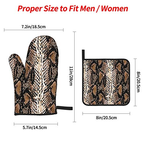 51rurDvYOQL Juego de Manoplas y Porta ollas para Horno,Patrón de diseño de Fondo de Serpiente,Guantes y agarraderas Resistentes al… Juego de Manoplas y Porta ollas para Horno,Patrón de diseño de Fondo de Serpiente,Guantes y agarraderas Resistentes al… - Imagen 5