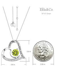 August Birthstone Green Peridot Necklace Birthday Gifts for Women Teen Girls Mom ?? I Love You to The Moon and Back ?? Sterling Silver Jewelry Anniversary Gifts for Her Wife