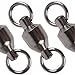 Dr.Fish 20 pcs Ball Bearing Swivel Stainless Stee Welding Rings Black Nickel Finish Super High Strength Saltwater Big Game Fishing