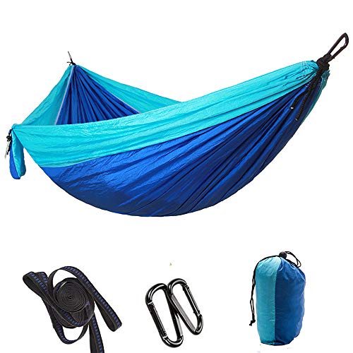 DDDD store Camping Hammock with Mosquito Net(300 x 200cm), Ultra-Light Portable Double Parachute Hammocks, 2 Person Swing Sleeping Hammock Bed for Outdoor Indoor Garden, Hiking
