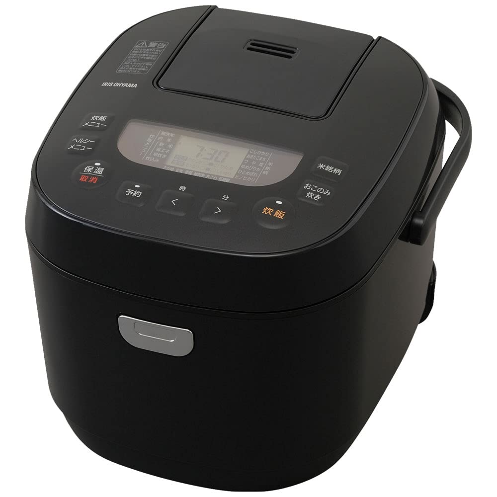 アイリスオーヤマ 炊飯器 10合 1升 マイコン式 40銘柄炊き分け機能 極厚火釜 玄米 ブラック RC-ME10-B商品画像