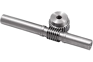 KENGBI 1set 1M Worm Gear with Rod Reduction Ratio 1:15/20/60/70 Tooth Worm Gear Reducer Transmission Parts(70T Gear(Boer 10mm))