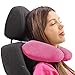 GoGo Travel Pillow for Ipad Tablet Holder, Airplane Neck Pillow, Multi functional 3 in 1 Cushion Lap Desk for On The Go or at Home - Train, Car, Bus, Plane or in Bed - Great Gift for Kids (pink)