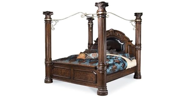 Amazon Com Aico Monte Carlo Ii Cafe Noir King Canopy Bed