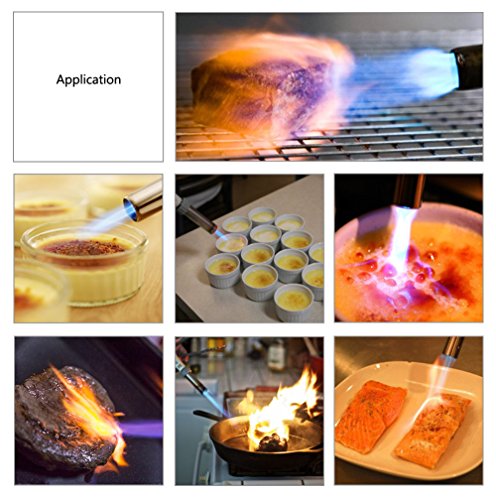 Heyue Metal Flame Gun Welding Gas Torch Lighter Heating Lgnition Butane Portable Camping Welding Gas Torch for crème brûlée DIY Soldering Outdoor BBQ (not include the tank)