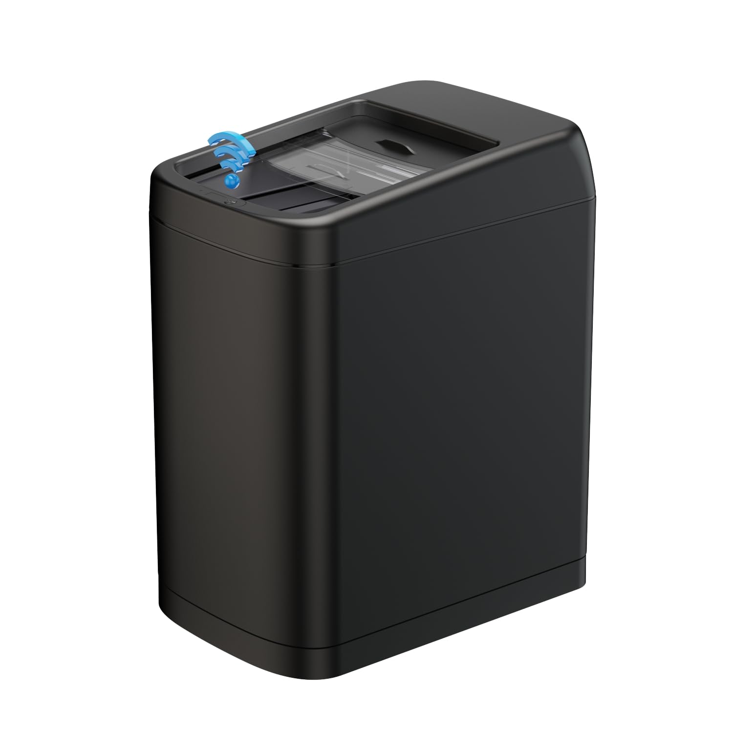 Photo 1 of ELLO&ALLO Garbage Can Motion Sensor Trash Can 8 Gallon for Kitchen with Roll Up Lid, Automatic Touch Free High-Capacity Black Waste Bin