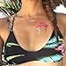 SUMMER LOVIN' VARIETY SET of 25 assorted beachy inspired premium waterproof metallic gold temporary Flash Tattoos - foil tattoo, tropical tattoo, Party Supplies, beach party, luau, flamingo, pineapple