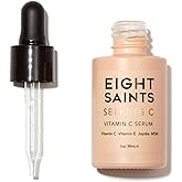 Eight Saints Vitamin C Serum For Face, Anti Aging Facial Serum, Hyaluronic Acid, Vitamin E, Organic Aloe Vera and Jojoba Oil, Hydrating & Brightening Serum for Dark Spots, Fine Lines and Wrinkles, 1oz