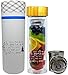 The Original NALU INSPIRE -Find My Soul- The Perfect Gift: Tea Infuser Tumbler, Fruit Infusion Glass Bottle & Coffee Brewer with Filter 15.8oz
