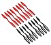 RAYCorp 1045 10x4.5 Propellers. 16 Pieces(8 CW, 8 CCW) Black & Red 10-inch Quadcopter or F450 Props + 1 battery strap