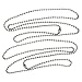 30 Inch Nickel Plated Steel #3 Ball Chain Necklaces 100 Count