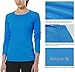 Baleaf Women's Long Sleeve Baselayer Workout Shirts Heather Blue Size L
