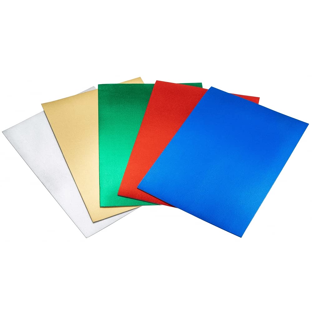Pack of 5 Metallic EVA Rubber 40 x 60 Assortment.