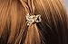 Yeshan Set of 12pcs No-slip Grip Butterfly Design Golden Plated Mini Claw Clip, with Rhinestone and Crystal Beaded Metal Jaw Hair Clip