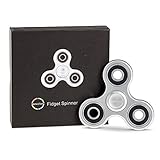 Metal Fidget Spinner (Gold) by Envolve - For focus, calm anxiety, and break nervous habits - Long spins 3-5 minutes (Gift Packaging)