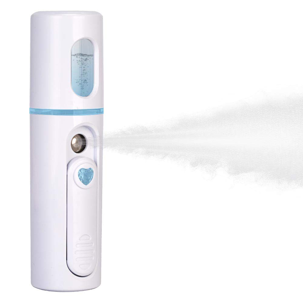IXROAD Nano Mister Cooling Facial Mist Spray Handheld Humidifier for Hot Weather Skin Care Eyelash Extensions (White)