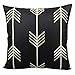 AS Polyester Nordic Style Cotton Linen Pillow Cover Cushion Cover PiIlowcase 18 x18 Inches ,Deer,Elephant,Geometric,Arrow,Black and White