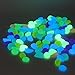 DaLin 100 Pcs Luminous Cobblestones Pebbles Stones Glow in the Dark for Aquarium Fish Tank Decorations, Fantastic Garden or Yard Mixed Color