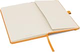 Notes London Eco A5 Notebook Neon Orange with Lined Pages and Pen Loop view 4