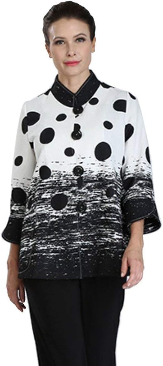 black polka dot jacket