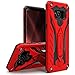 Zizo Static Series Compatible with Samsung Galaxy S8 Plus Case Military Grade Drop Tested with Built in Kickstand RED Black