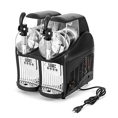 Commercial Slushy Machine,2 Tank Frozen Drink Slush Frozen Drink Slush Slushy Making Machine Smoothie Ice Maker 4L 110V 2x2L for Supermarkets Cafes Restaurants Snack Bars Commercial Use - US Warehouse