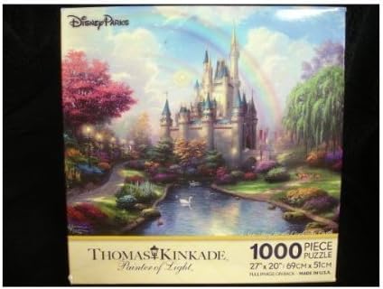 Disney Parks Thomas Kinkade 1000 Piece Puzzle A New Day At The Cinderella Castle Jigsaw Puzzles Amazon Canada