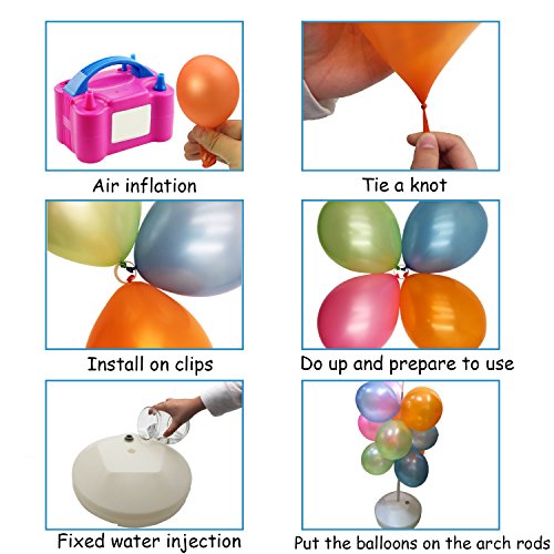 Balloon Arch Kit - Balloon Column Base and Pole Balloon Arch with Bases for Birthday Party Supplies Garden Decorations or Wedding(9.5FT Tall & 17FT Wide) - Thumbnail 3