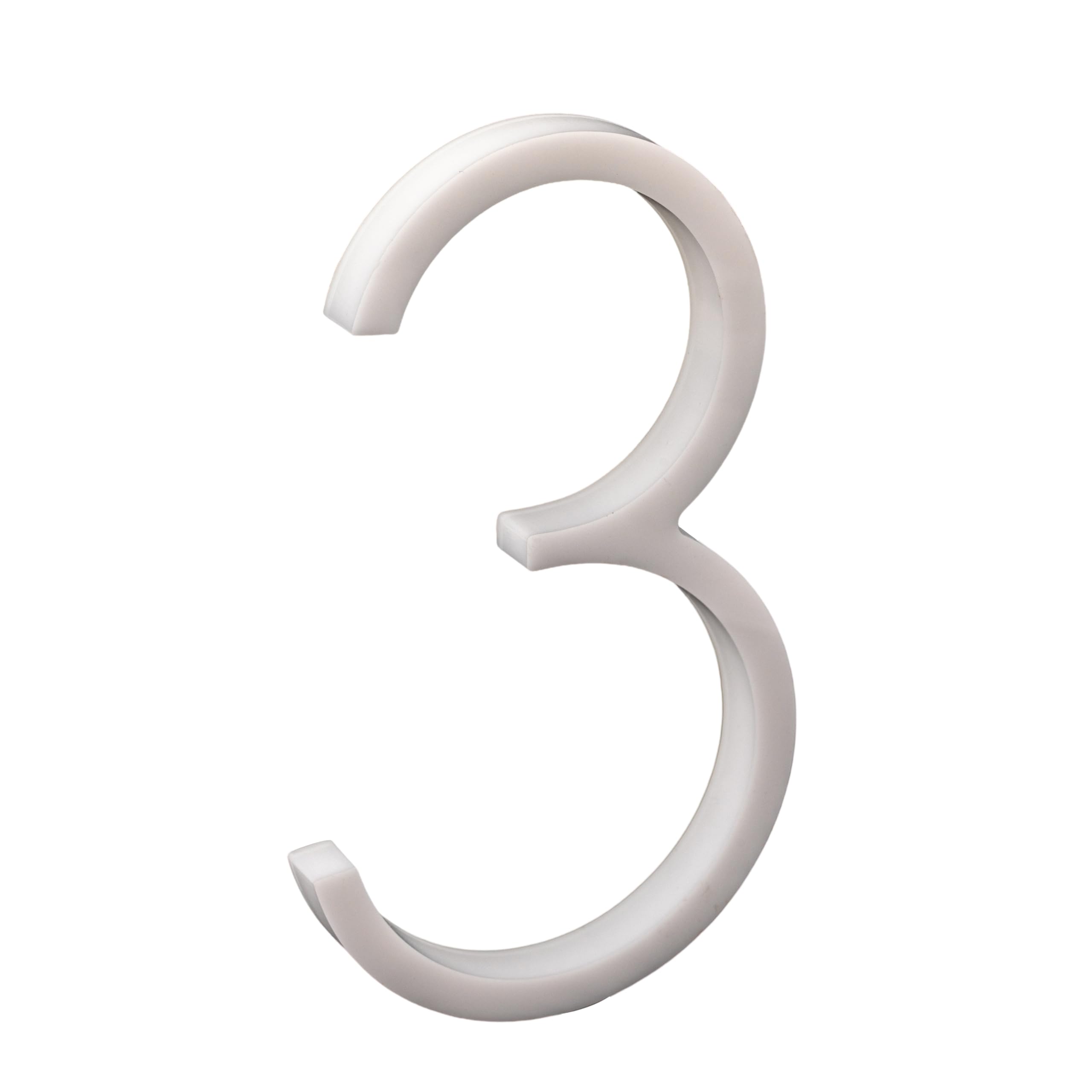Nanlyiau 5in Modern White Acrylic Door Numbers
