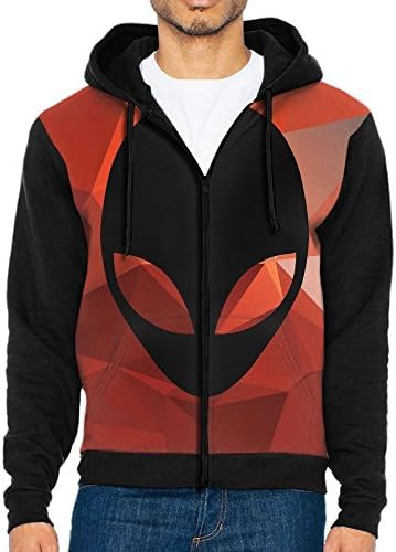 Alienware Head Men's Long Sleeve Pocket Zipper Hoodies