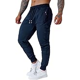 GM MGBOYGYM Mens Active Athletic Workout Jogger Sweatpants for Men with Zipper Pocket and Drawstring Size S-2XL