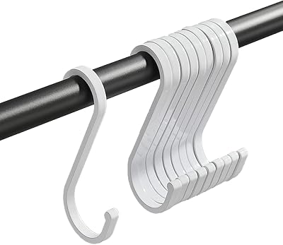 GAViA S Hooks Heavy Duty S Shaped Hangers 10 Pcs White