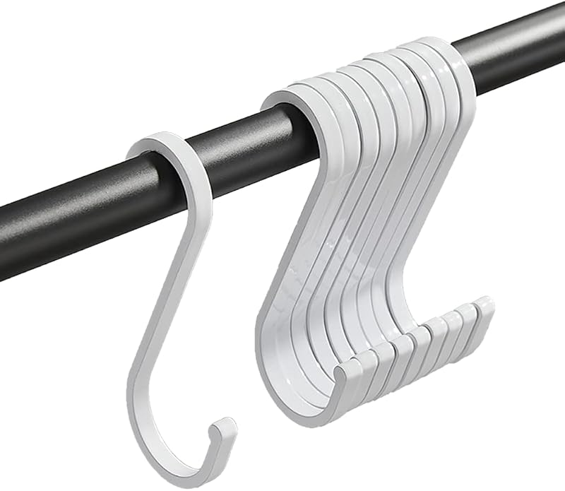 GAViA S Hooks Heavy Duty S Shaped Hangers 10 Pcs White