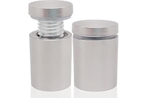 5/8 x 1-1/8 Inch Standoff Wall Mounts for Glass - Lantee 50 Pcs Stainless Steel Sign Standoff Mounting Hardware Screws, 16 x 30mm