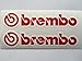 2 Brembo Brakes Die Cut Decals by SBD DECALS