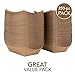 Stock Your Home [250 Pack] Extra Large Disposable Brown Kraft Paper Food Trays, 3-Lb Concession Tray, Serving Boats for Party Snacks, Taco Bar, Seafood, Nachos Plates