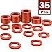 Tatuo 35 Packs Garden Hose Washer Rubber Heavy Duty Red Rubber Washer Fit All Standard 3/4 Inch Garden Hose Fittings