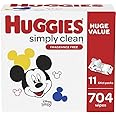 HUGGIES Simply Clean Scented Baby Wipes, 11 Flip-top Pack, 704Count (Pack Of 11)