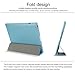 Besdata Magnetic Smart Cover with Translucent Back Case for Apple iPad 2 / iPad 3 / iPad 4 (iPad with Retina Display) Bundle with Screen Protector, Cleaning Cloth & Stylus (Sky Blue)
