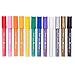 Bianyo Acrylic Marker Pens-Fine Art Liquid Highlighters Set for Rocking Painting, Drawing, Wood, Stones, Fabric, Glass, Ceramics,12 Colors, 1mm Tip
