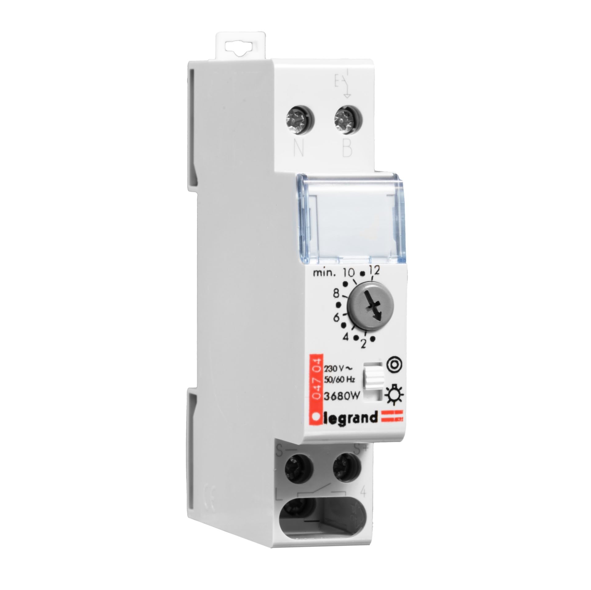 Legrand, Rex800Multi Stair Light Timer Switch 230 V 50/60 Hz 1 Module for Top Hat Rail with Separate Control Voltage Input 004704