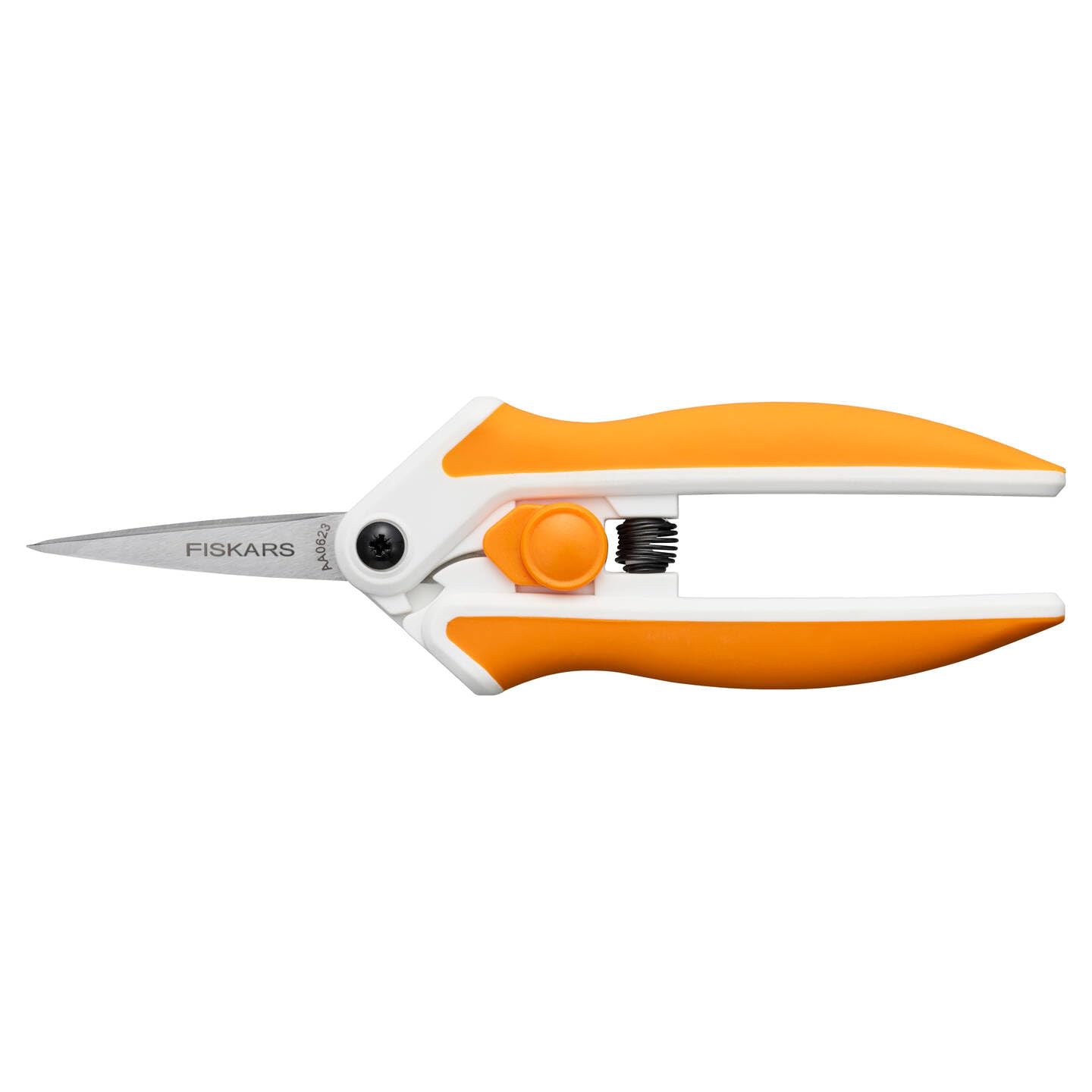 Fiskars Softgrip fabric scissors, With micro-tip, Length: 15 cm, Stainless steel blade/plastic handles, White/grey, Easy Action, 1070029