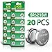 LiCB 20 Pack SR621SW 364 164 363 AG1 Battery 1.5V Button Cell Watch Batteries primary