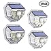 VOSONX Solar Lights Outdoor - Wireless Light Sensor & Motion Sensor Light, 40 LEDs Solar Powered LED Wall Light, IP67 Waterproof Home Decor Security Lights for Outside, Backyard, Front Door (4 Pack)